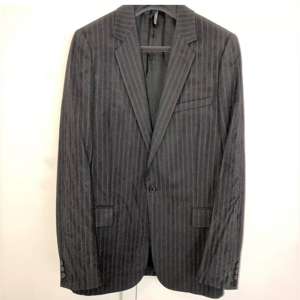 RARE Dior Grey Wool Waxed Blazer—Hedi Slimane Era “Luster” Collection F/W ‘03